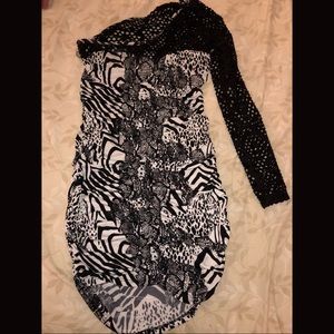 Dots One Shoulder Dress